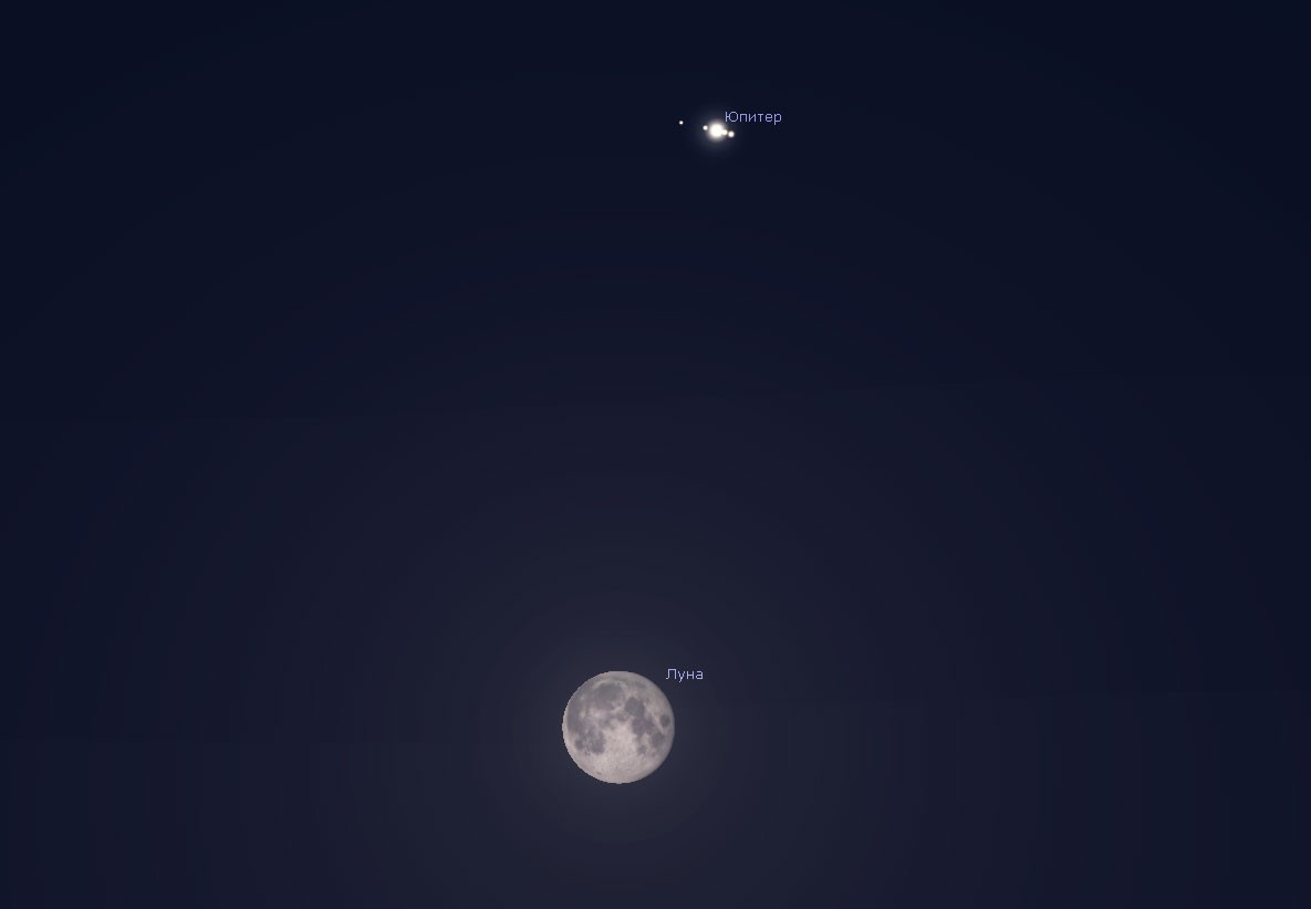 Какая планета сегодня видна рядом с луной