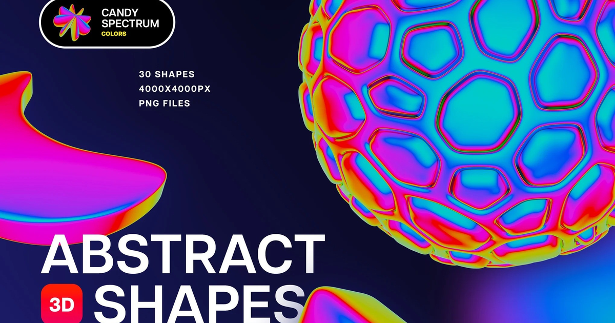 Iridescent Abstract 3D Objects — Teletype