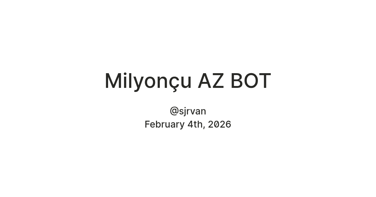 Milyonçu AZ BOT — Teletype