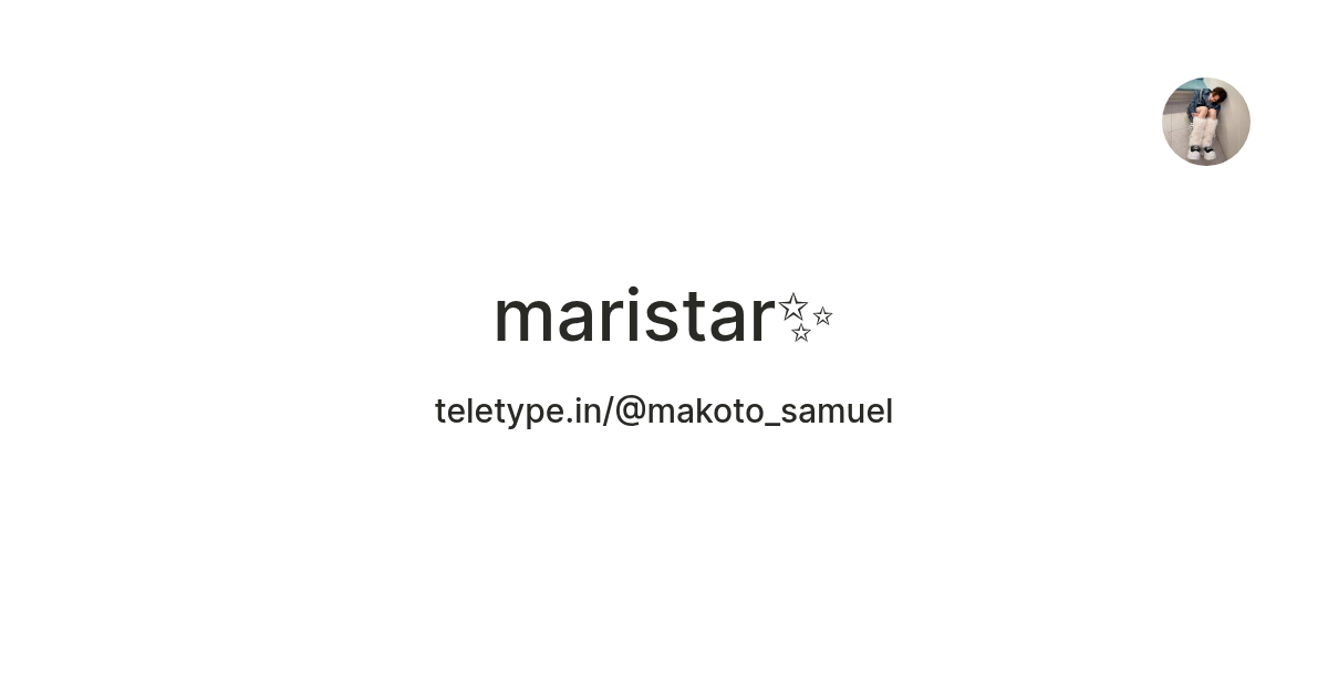 Maristari maristar — Teletype