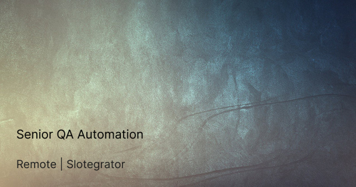 Senior QA Automation — Teletype