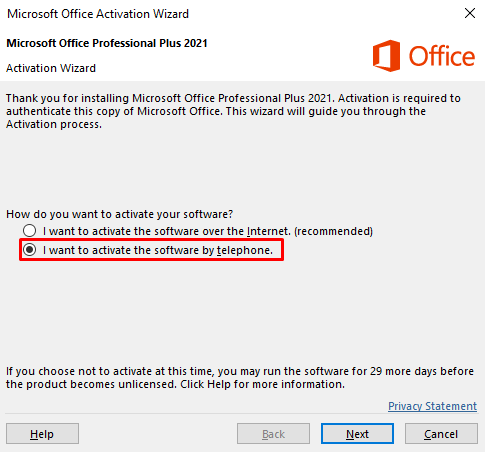 Office 2021 Pro Plus Activation — Teletype
