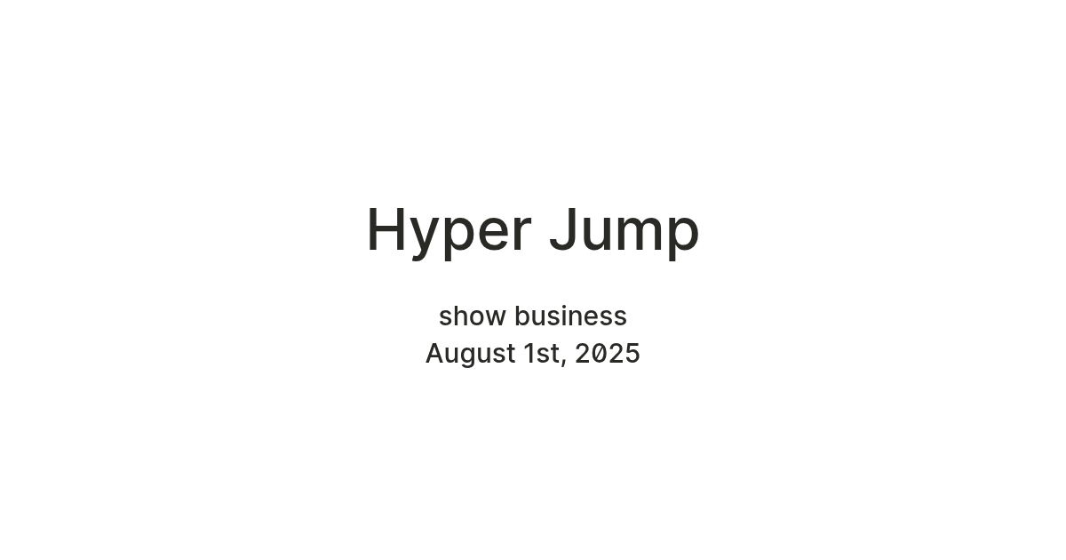 Hyper Jump — Teletype