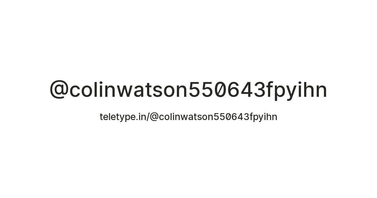 @colinwatson550643fpyihn — Teletype