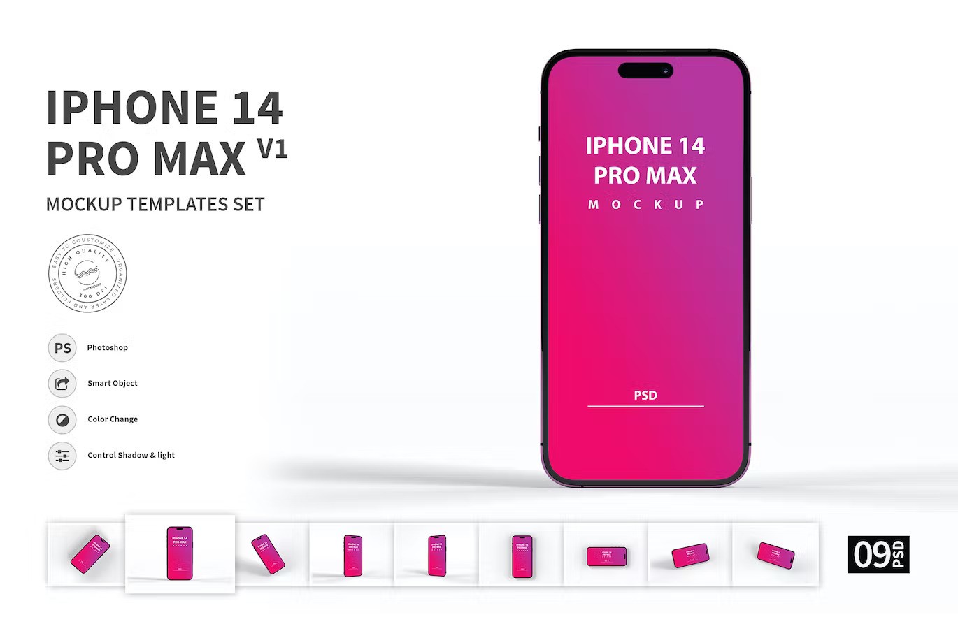 IPhone 14 PRO MAX vol.01 - Mockup Templates FH — Teletype