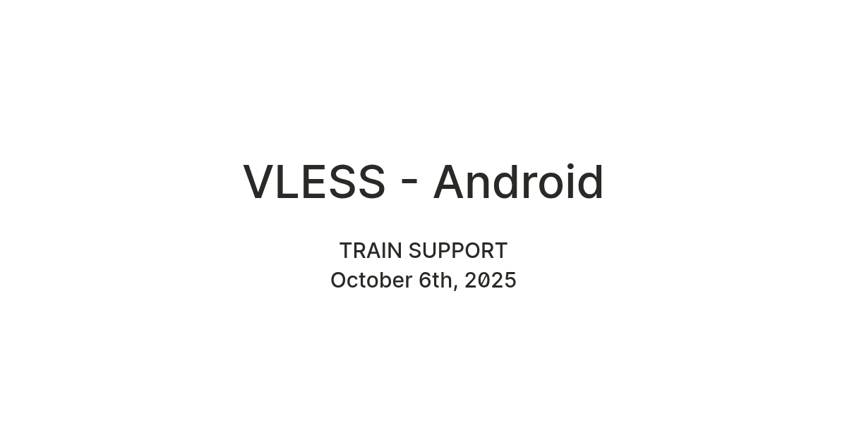VLESS - Android — Teletype