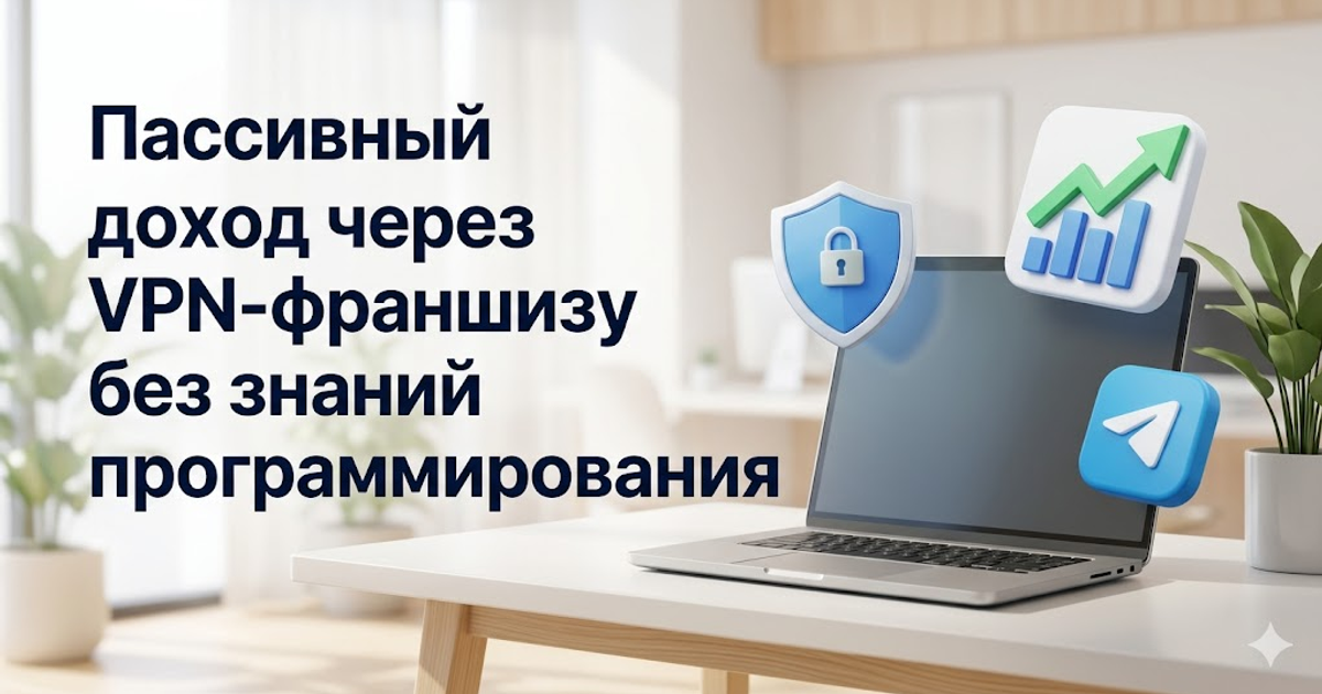 Франшиза VPN через Telegram: запуск за 5 минут без вложений — Teletype