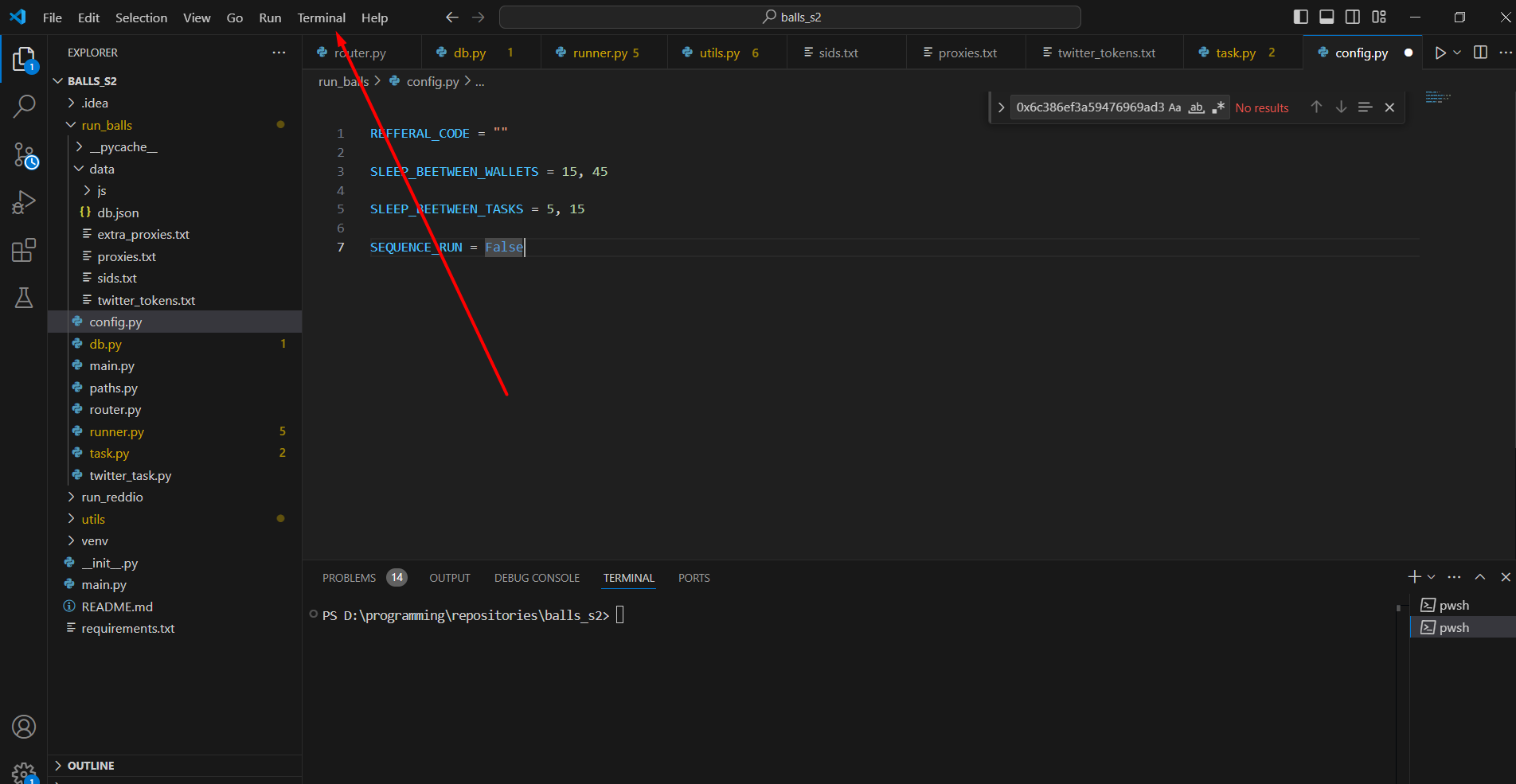 VS Code + Python + cmd — Teletype