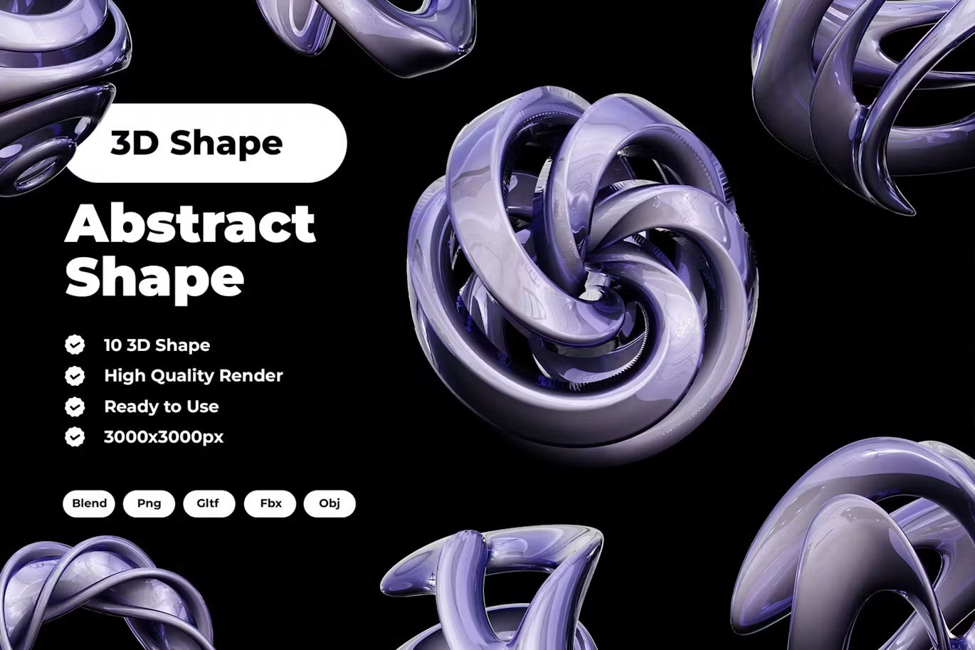 Irisdencet blue 3D Abstract Shape — Teletype
