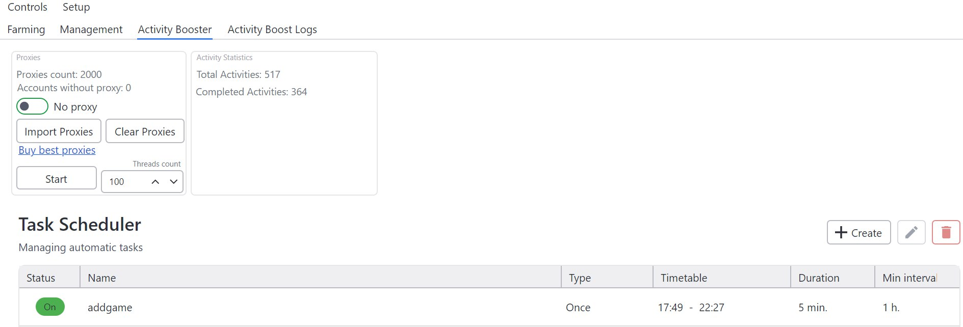 Standard Account Manager & Activity Boost — Teletype