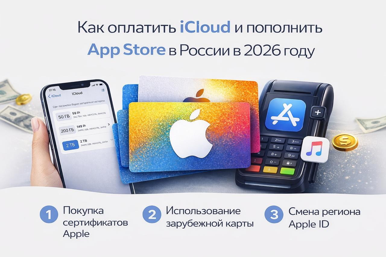 Как оплатить iCloud и пополнить App Store в России в 2026 году — Teletype