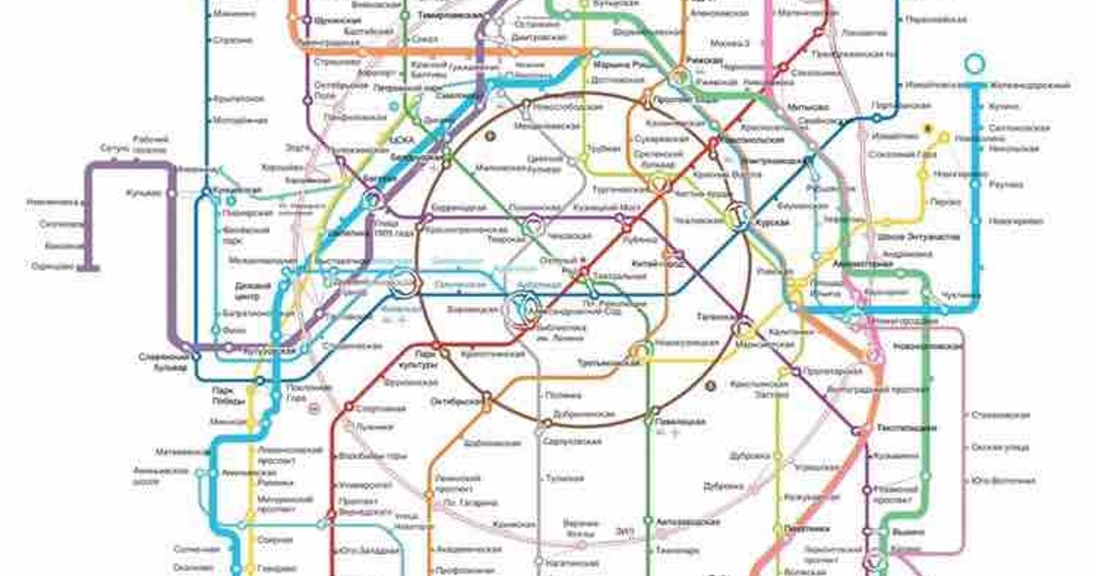 Карта диаметров москвы с метро