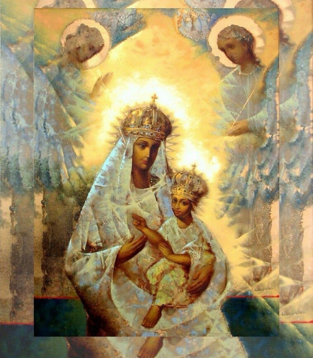 Икона благодать. Небесное коронование Святой Девы Марии. Богоматерь царица Небесная икона.