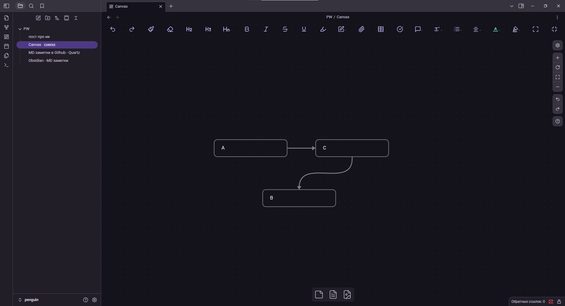 Obsidian - MD заметки — Teletype