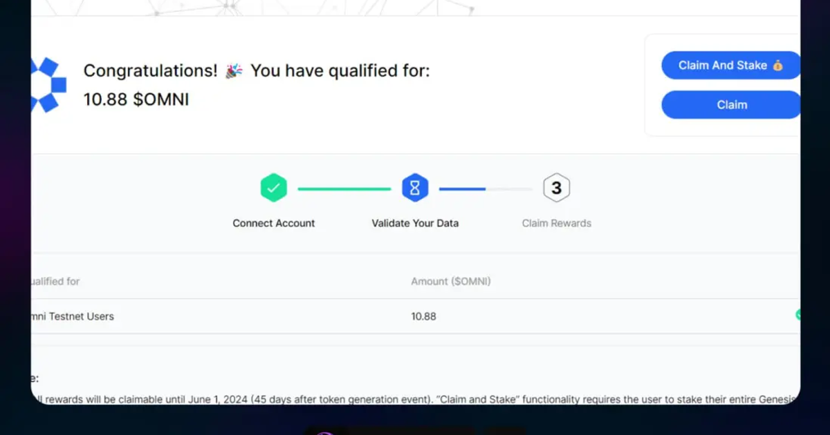Omni Network открыли возможность клеймить токен $OMNI — Teletype